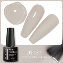 MEET ACROSS 7ml Orange Red Pink Gel Nail Polish Laser Sparkling Soak Off Semi Permanent Nail Art UV Gel Varnishes Spring Summer