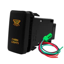 Amber Led Light 12V Car Push Button Switch Winch A/C ON OFF For Toyota 4Runner Tacoma Land Cruiser Reiz Hilux Prado FJ Cruiser