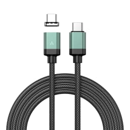 Magnetic USB C Charging Cable 1.2M 100W Type C to Type C Cables Nylon Braided Data Transfer Fast Charging Cord