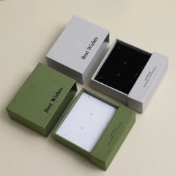 10pcsFree Custom Mini Jewelry Packaging Box Paper Drawer Sponge Inside Ring Necklace Storage Christmas Gift Case Earing Card Bag