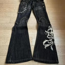 Y2K New Retro Centipede Embroidery Pattern Washed Oversized Wide-Leg Pants Street Gothic Harajuku Floor Pants For Men and Women