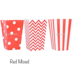 6pcs Rose Gold Pink Stiff Paper Mini Party Popcorn Boxes Pop Corn Candy/ Sanck Favor Bags Wedding Birthday Movie Party Tableware