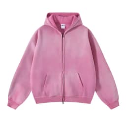 Men's Zip Up Hoodies Tie Dye Washed Double Oversize Cardigan Sweatshirt Loose Plus Plush Gradient Man Hooded Pullovers Winter