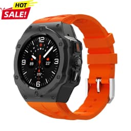Luxury Modification Kit for Samsung Galaxy Watch 8 Ultra 2025 Carbon Case Rubber Strap for Galaxy Watch 7 Ultra 47mm Accessorie