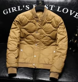 Warmth Baseball Collar Short Lightweight Men's Cotton Jacket Trendy Plaid Casual Versatile Winter Outerwear Stylish Coat
