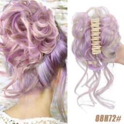 Claw Clip Style Messy Synthetic Wig, Suitable for Women's Messy Wavy Curls and Knotted Extensions