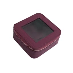 Customized Name New PU Leather PVC Cosmetic Square Toiletry Bag, Transparent and Visible, Portable Storage