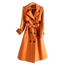 2024 High-quality Leather Trench Coat Women's Sheepskin Outerwear X-long Windbreaker Autumn Winter Lady Streetwear Overcoat 5xl