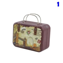 Vintage Miniature Suitcase For Dolls Accessories Metal Mini Luggage Travel Case BJD Doll Handbag Dollhouse Jewellery Box Toys