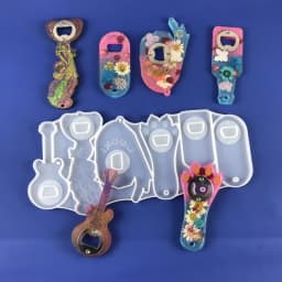 Bottle Opener Epoxy Resin Mold Beer Opener Corkscrew Silicone Mould Crafts Jewelry Keychain Making Tools