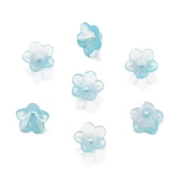 50Pcs Gradient Flower Acrylic Beads Bellflower Spacer Beads Caps for DIY Charms Bracelets Jewelry Making Findings Accessories