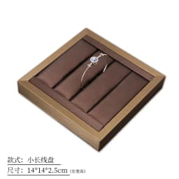 Brown Pu Leather Jewelry Display Stand Ring Earrings Necklace Pendant Bracelet Storage Display Stand