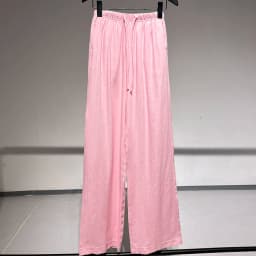New Pink Drawstring Straight Sweatpants Women Spring Summer Wide Leg Beach Beach Pants Vintage Streetwear Casual Sports Trousers