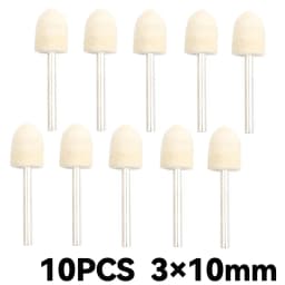 10Pcs/5Pcs Wool Felt Mounted Polishing Buffing Wheel OD 3-10mm Grinding Head for Dremel Drill Rotary Tool 3mm Shank