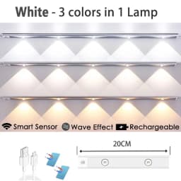 LED Night Light Motion Sensor Wireless Ultra Thin Wine Cooler Light 3 Color For Kitchen Cabinet Bedroom Wardrobe Indoor Lighting