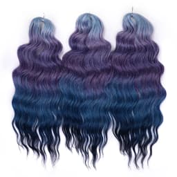 Magic 24Inch 3PCS Loose Wave Synthetic Crochet Hair Bundles Copper Red Heat Resistant Hair Extensions For Women Braiding Styling