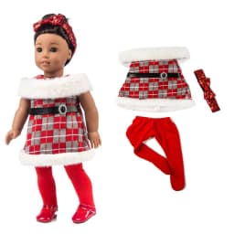 18 Inch Girl Doll Clothes Red Winter Coat Toys Doll Outfits Baby Girl Birthday Gifts