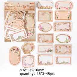 45 pcs Flowers Labels Stickers Decorative Creativity Scrapbooking accessories Diary Album junk journal supplies