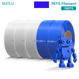 SUNLU 5KG PLA/PETG/ High Speed Matte PETG Filament 1.75mm 1KG Without Tray 3D Printer Filament for 3D Printer,Refll Filament