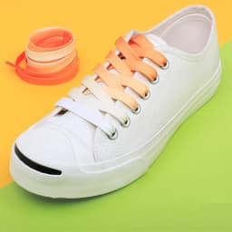 1 Pair Of Colored Canvas Silk Shoelaces Candy Gradient Shoe Lace Solid Color Party Shoe Laces Children's And Adult Shoestrings