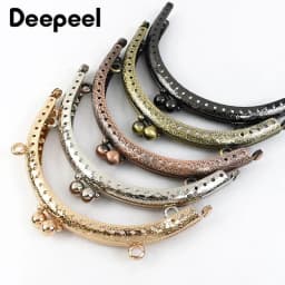 2/5/10Pcs Deepeel 10.5cm New Embossed Bead Metal Bag Handle Women Purse Frame Handbag Kiss Clasp DIY Sewing Brackets Accessories