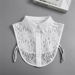 Female Lace Detachable Collar Vintage Solid Fake Collar Lapel Blouse Top Adjustable Women Clothes Ladies False Collar