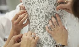 Customized Exquisite Modest A Line Women's Wedding Dresses Fashionable Appliques Bride Gowns Spaghetti Straps Princess