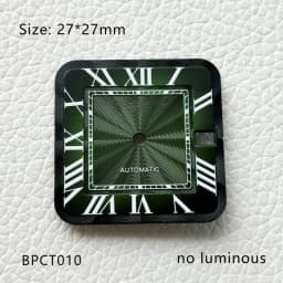 27mm S Logo NH35 Dial Square Roman Santo S Dial for NH35 Automatic Movement Black Blue Hands NH35 FCK 9-5 Dial Watch Accessories