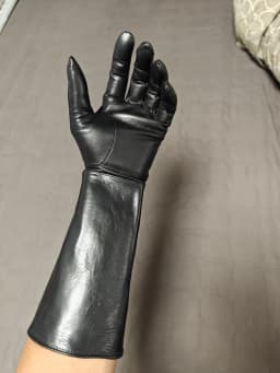 Men's Luxury Long Leather Gloves Unlined Soft Thin Fitted Gloves for Elegant Fashion