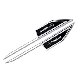 2Pcs Car Metal Emblem Door Mudguard Sticker Auto Body Decoration For Nissan Sylphy N7 Teana Qashqai Note J10 J11 Navara Juke GTR