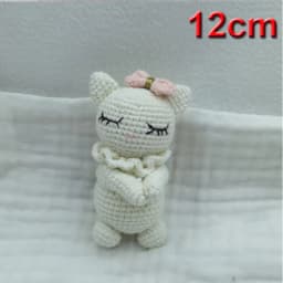 Handmade Kid Room Deco Stuffed Plush Toy Animal Amigurumi Handcrafts Kids Gifts Soft Fox Cow Lamb Birthday Sleeping Dolls