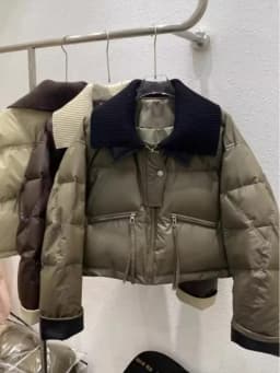 2025 Women Coffee Black Short Parkas Thicken Warm Long Sleeve Lapel Cotton Padded Coat Vintage Winter Student Jacket Streetwear