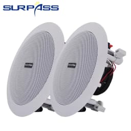 5inch 20W Coaxial Ceiling Speaker PA System Home Passive In-ceiling Loudspeaker HiFi Background Music Speakers Bathroom Kitchen