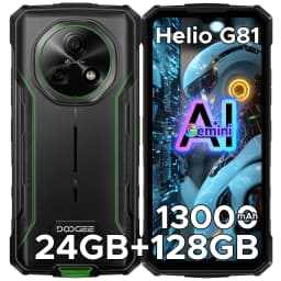 DOOGEE Fire 5 Pro Gemini Ai Rugged Phone 13000mAh Battery Helio G81 24GB RAM (4+20) 128GB ROM 6.6" 90Hz Global Version Smartphones