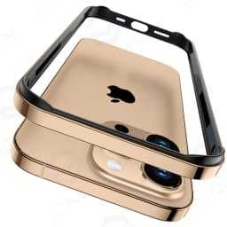 For iPhone 11 12 13 14 15 Plus 16 17 18 Pro Max Bumper Case Hybird Silicone Frame Luxury Light Aluminum Metal For iPhone17 18pro