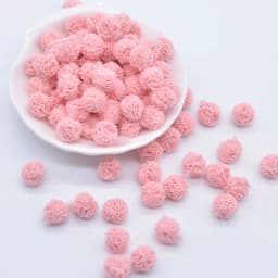 100Pcs 10mm Colorful Elastic Mesh Chiffon Ball for DIY Children Headwear Bow Accessories Handmade Baby Clothes Hat Shoes Decor