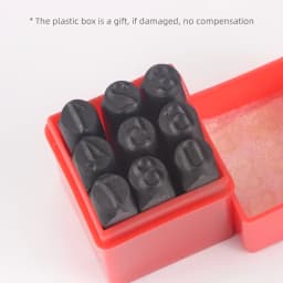 QJH Number Stamp (0-9) Letter Stamp Set (A-Z) Punch Perfect for Imprinting Metal Stamping Kit, Plastic, Wood, Leather 2-12.5MM