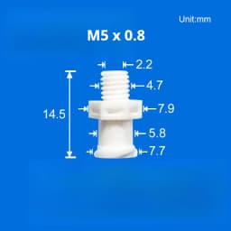 5PCS/lot Plastic Polypropylene Luer Lock Adapter Luer Lock to Thread 1/4-28UNF,10-32UNF,M6,M5,G1/8