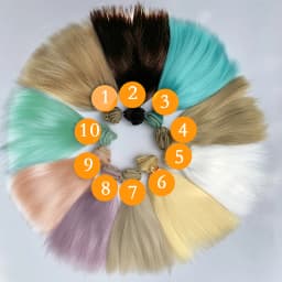 25CM High Quality Milk Silk Doll Hair Long Straight Synthetic Hair for 1/3 1/4 1/6 BJD Wig DIY Soft Doll Wig Accessories