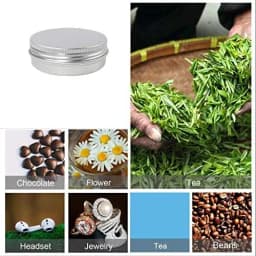 5-10pcs 5g - 100g Empty Aluminum Tins Cans Silver Metal Round Cans with Screw Lid for Salve Spices Candles Lipstick