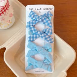 2026 4PCS/Set Kids Hair Clips Gingham Floral Bow Hair Barrettes No Hurt Hair Non Slip Soft Fabric Toddler Girls Accessories Gift