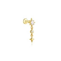Aide 925 Sterling Silver 1pc Geometry Multi Piercing Stud Earrings For Women K Gold Simple Elegant Tassel Jewelry Gift Pendiente