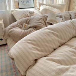 100% Cotton Yarn-dyed Duvet Cover Set or Single Quilt Covers Skin-friendly Breathable Blanket Cover Soft Plaid Comforter Cover