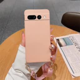 Necklace Strap Cord Crossbody Lanyard Liquid Silicone Case For Google Pixel 8 7 6 Pro 7A 6A Back Cover On Pixel7 Pixel6 A 7pro