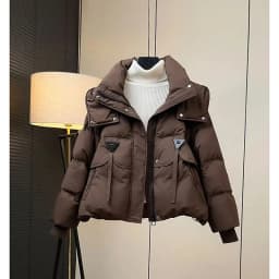 New 2025 Loose Comfortable Be All-match Ladies Cotton Padded Outerwear Elegant Hooded Thicken Women's Down Cotton Jacket