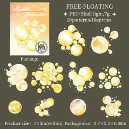 JIANWU Bubble Adventure Series Dream Bubble Landscaping Material Collage PET Sticker Creative DIY Journal Stationery