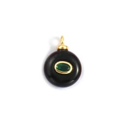 1 Piece Cubic Zirconia & Natural Stone Geometric Charms Round 18K Gold Plated Pendants For DIY Necklace Bracelet Jewelry Making