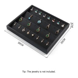 PU Leather Jewelry Display Tray for Drawer Counter Top Pendant Earrings Necklace Ring Organizer Bracelet Holder Storage Showcase