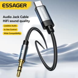 Essager Type C/USB-A/Lightning To 3.5mm Jack AUX Cable Audio Adapter for Phone Headphones Car HIFI Stereo Sound Audio Connector