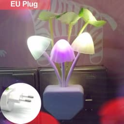 20V 3 LED Wall Light-control Sensor Night Light Induction Dream Fung Mushroom Lamp Home Bedroom Decoration EU & US Plug